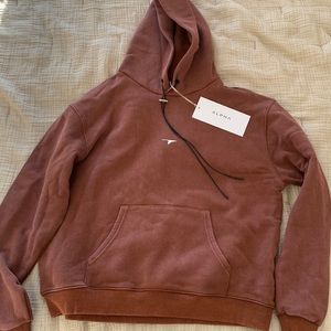 Alpha size M mens hoodie, never worn. Rust color